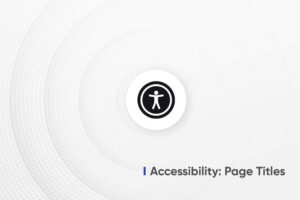 Accessibility Of Page Titles