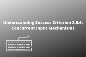 Understanding Success Criterion 2.5.6 Concurrent Input Mechanisms